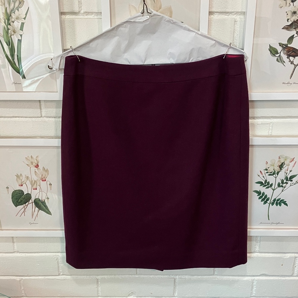 J. Crew Rich Plum Pencil Skirt